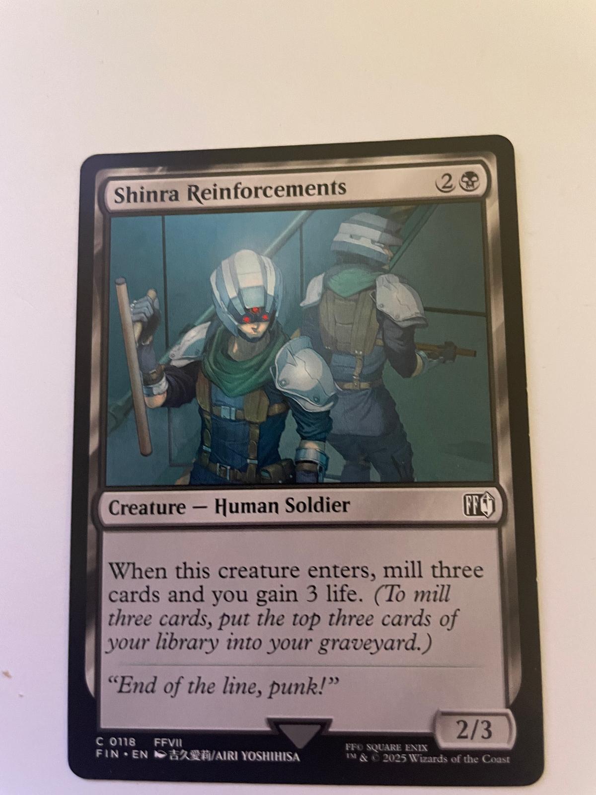 Shinra Reinforcements 118 Common FINAL FANTASY Magic: The Gathering Near Mint