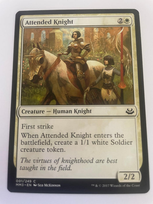 Attended Knight 1 Common Modern Masters 2017 Magic: The Gathering Near Mint