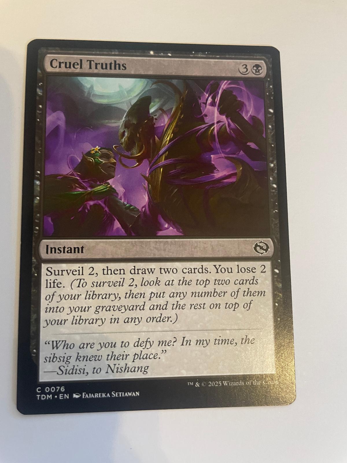 Cruel Truths 76 Tarkir: Dragonstorm NM