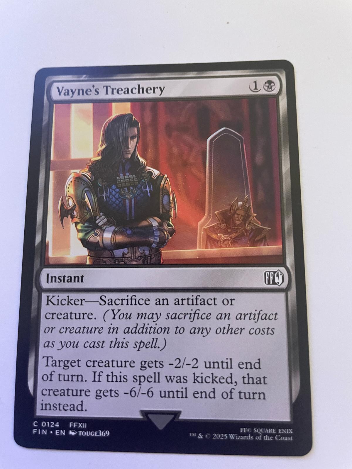 Vayne's Treachery 124 Common FINAL FANTASY Magic: The Gathering Near Mint