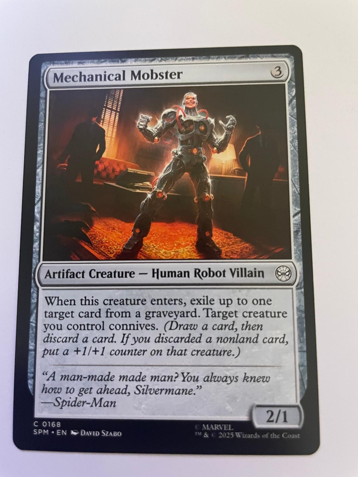 Mechanical Mobster 168 Common Marvel's Spider-Man Magic: The Gathering Near Mint