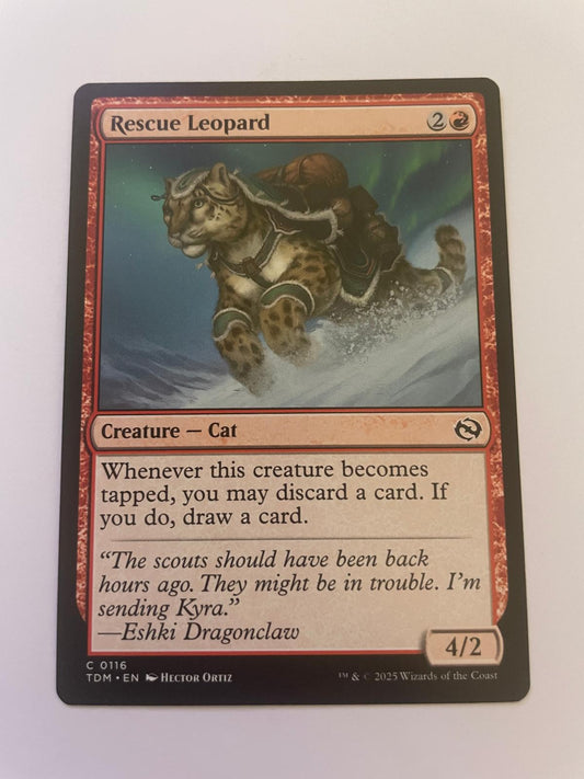 Rescue Leopard 116 Common Tarkir: Dragonstorm Magic: The Gathering Near Mint