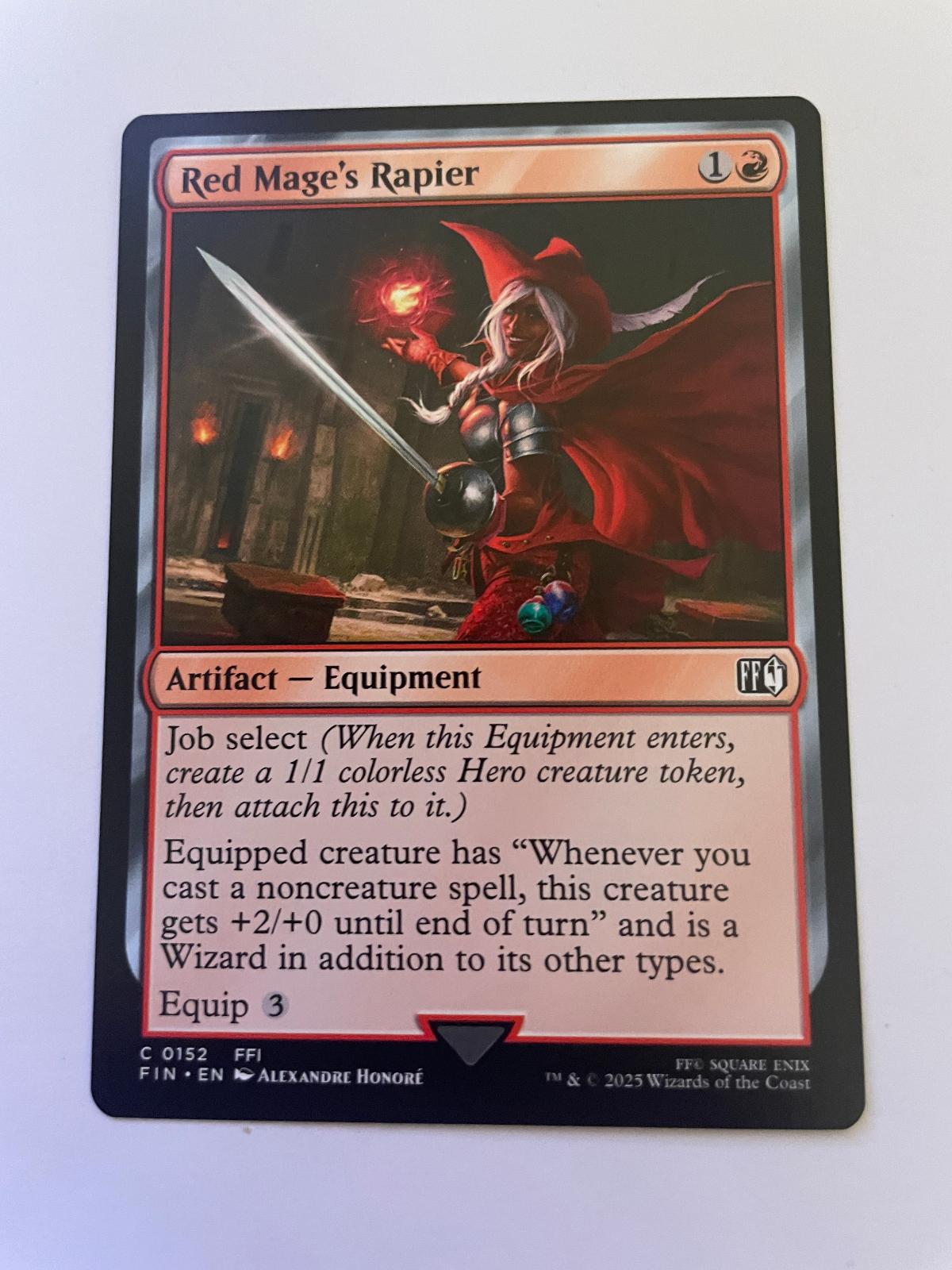 Red Mage's Rapier 152 Common FINAL FANTASY Magic: The Gathering Near Mint