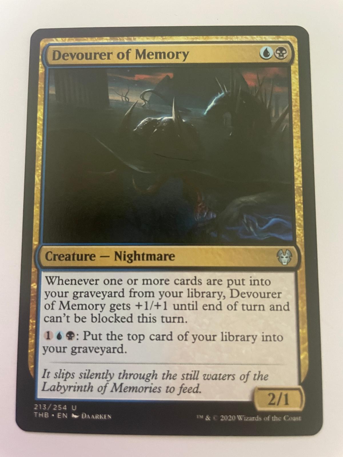 Devourer of Memory 213 Uncommon Theros Beyond Death Magic: The Gathering NM